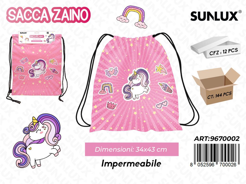 SACCA ZAINO UNICORN 43*34CM