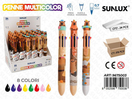 Penne Multicolor 8Col. Ass. 0.7Mm