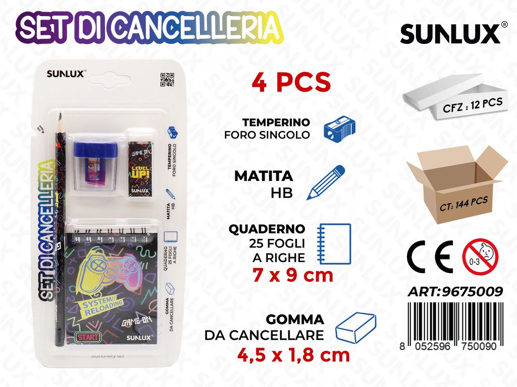 Set Di Cancelleria 4Pcs Ass.