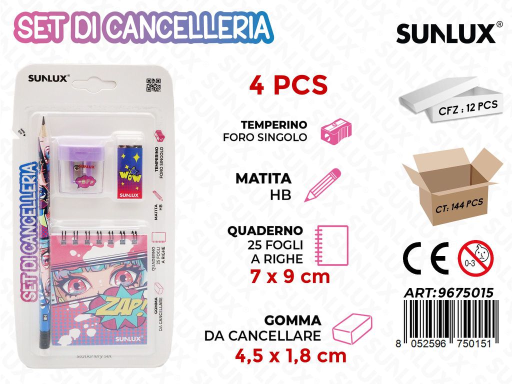 Set Di Cancelleria 4Pcs Ass.