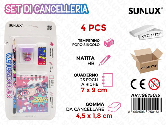 Set Di Cancelleria 4Pcs Ass.