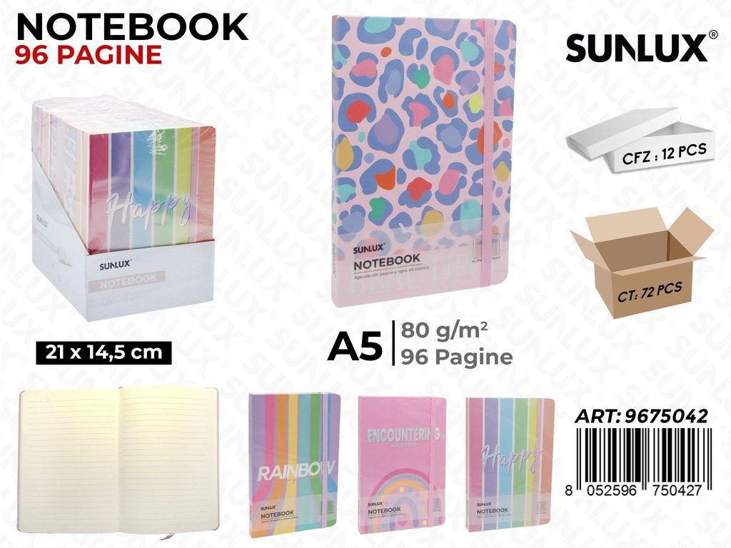 Notebook Ass. A5 21*14.5Cm 96Pag.