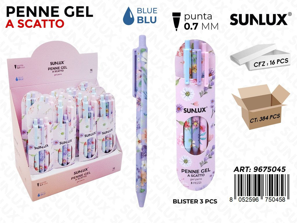 Penne A Scatto Gel 3Pcs Ass. 0.7Mm