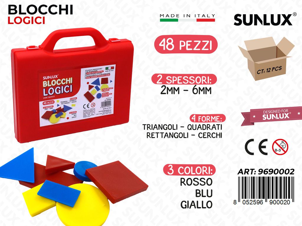 Valigetta Blocchi Logici 48PCS Col. Ass.