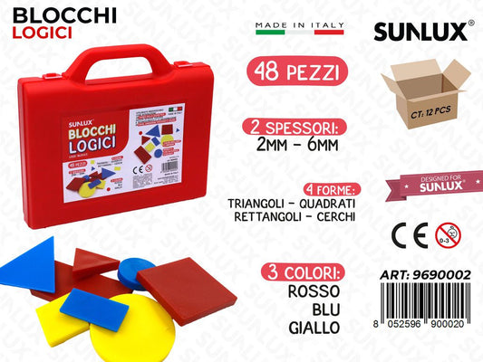 Valigetta Blocchi Logici 48PCS Col. Ass.