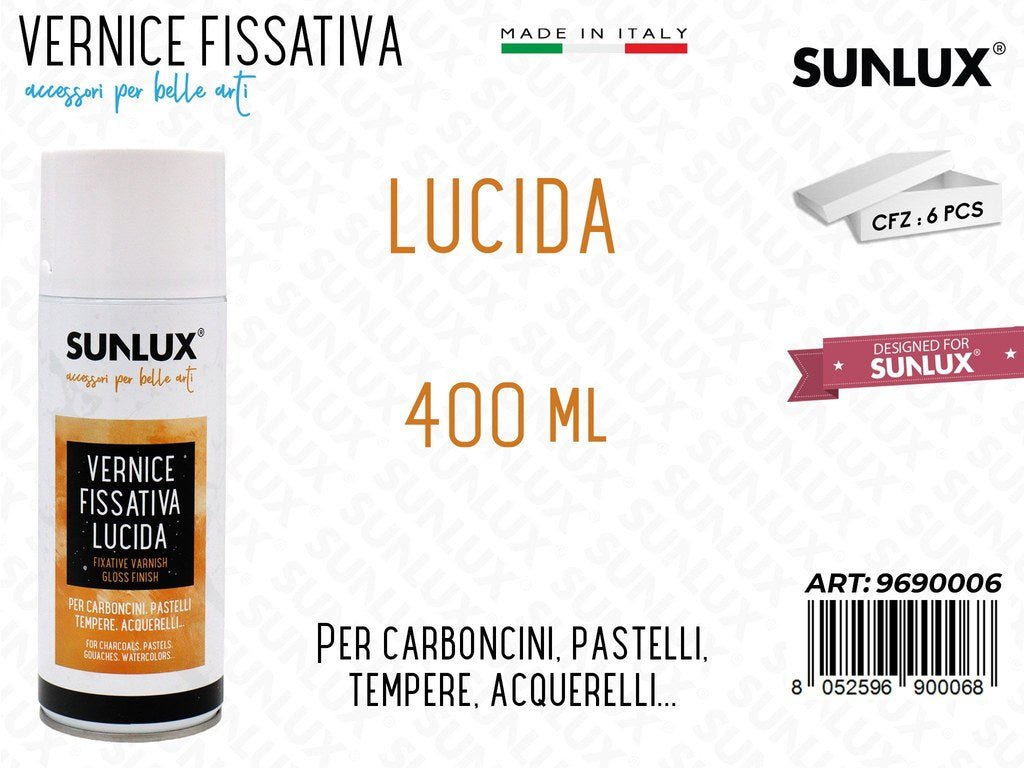 Vernice Spray Fissativa Lucida 400ML
