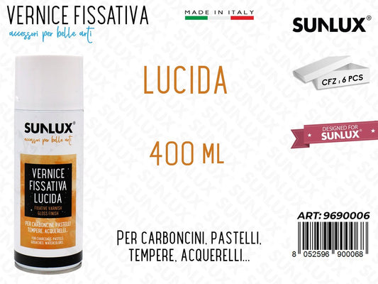 Vernice Spray Fissativa Lucida 400ML