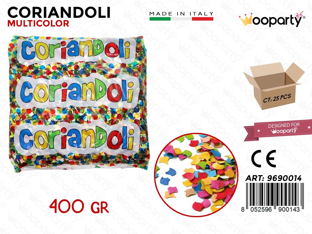 CORIANDOLI MULTICOLOR 400GR