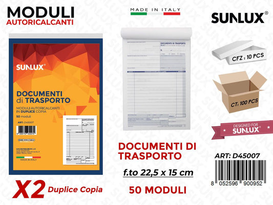 Blocco Ddt 2 Copie 50MODULI F.to 14.8*21.5CM