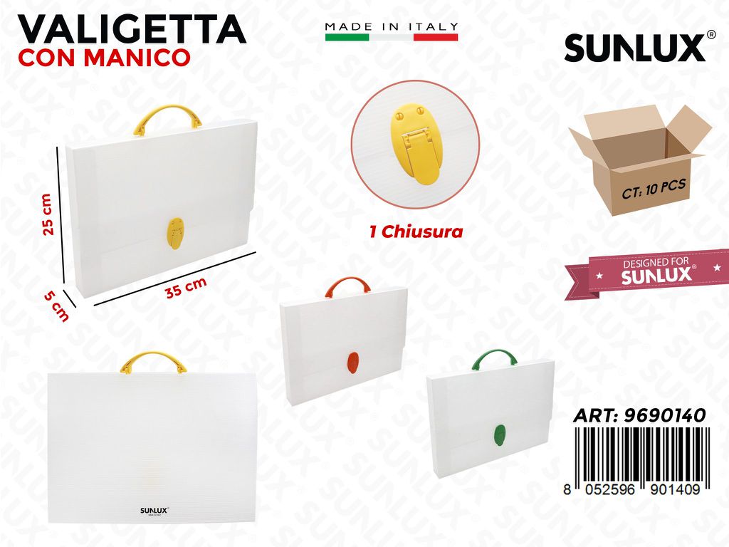 Valigetta Trasp. c/ Manico col Ass. 25*35*5CM