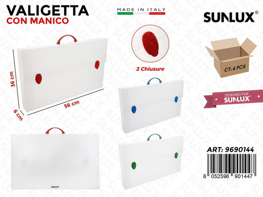 Valigetta Trasp. c/ Manico col Ass. 36*56*6CM