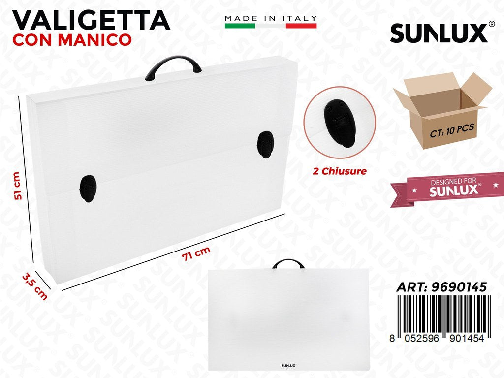 Valigetta Trasp. c/ Manico Nero 51*71*3.5CM