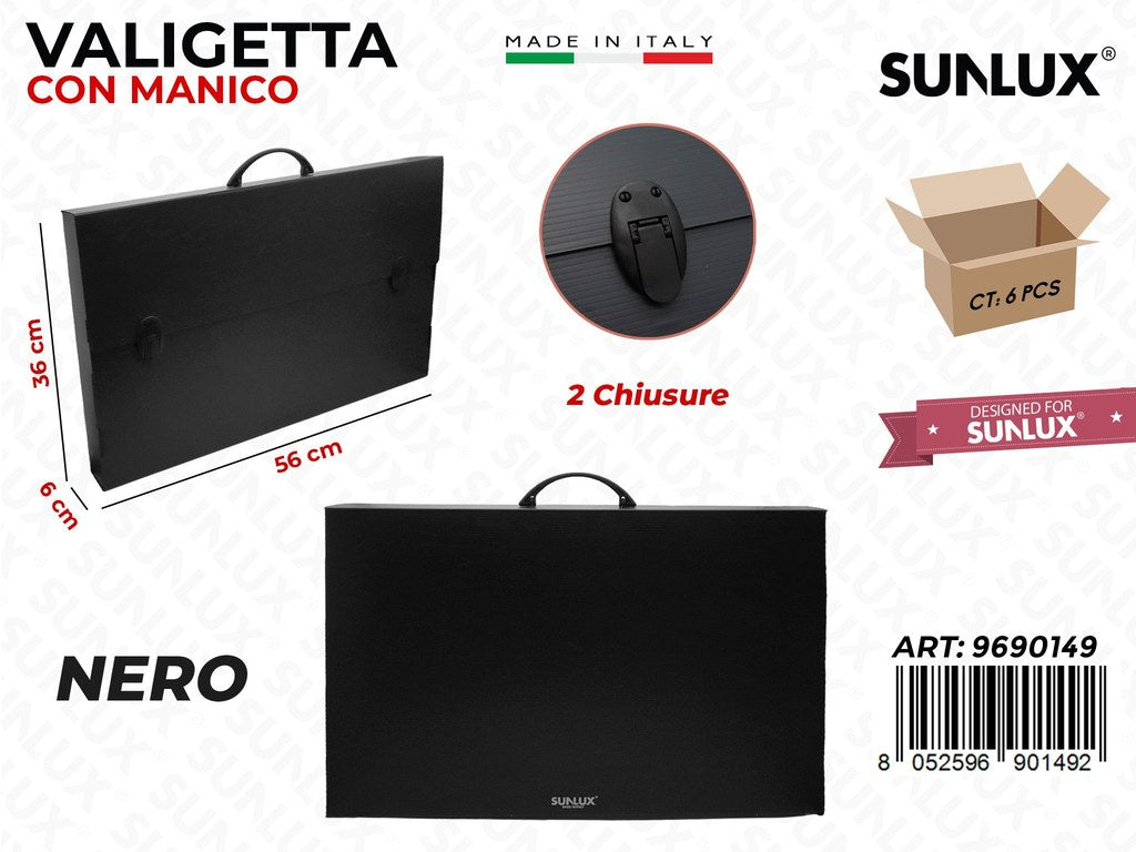 Valigetta c/ Manico Nero 56*36*6CM