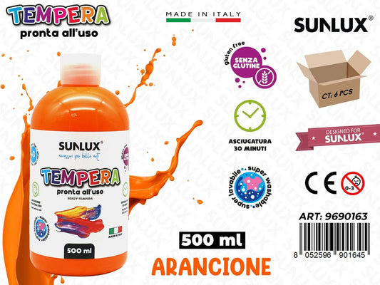 Tempera Pronta Arancione 500ML