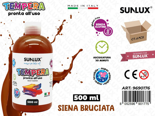 Tempera Pronta Siena Bruciata 500ML
