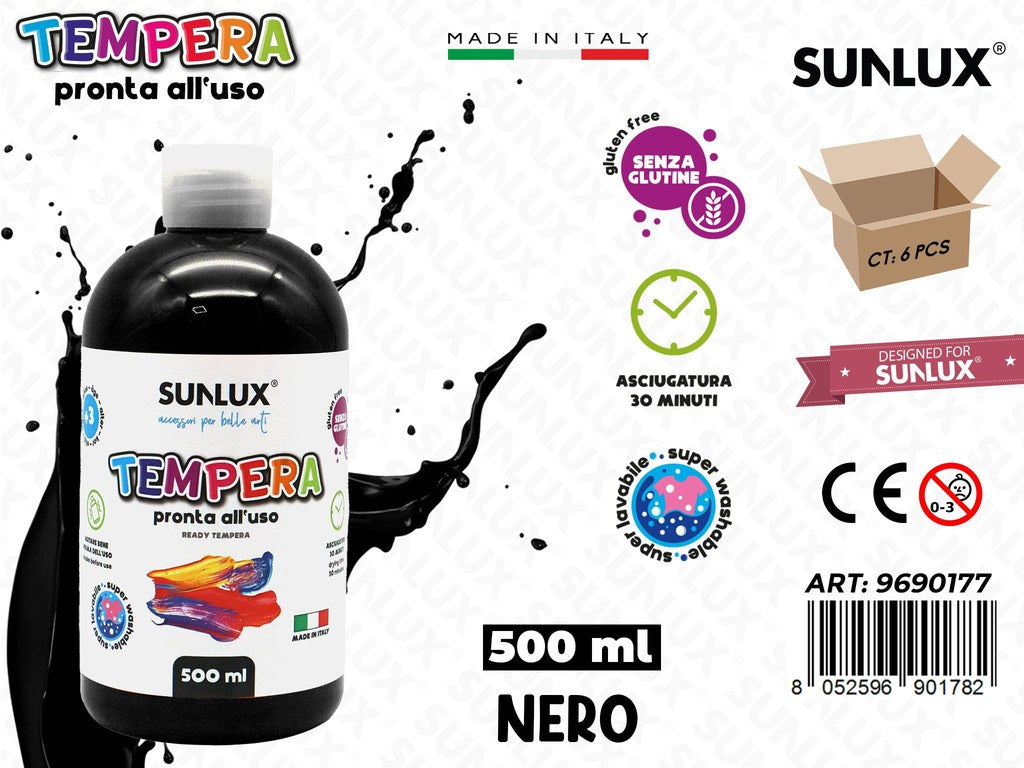 Tempera Pronta Nero 500ML