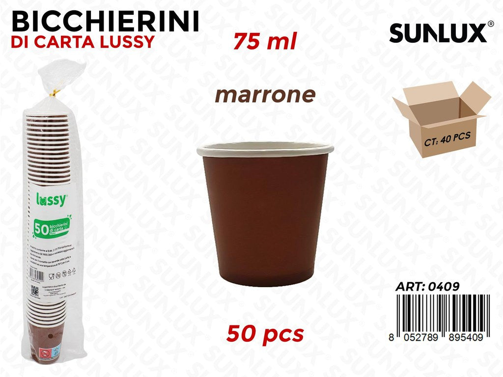 Bicchierini in Carta Monouso Marr. 50PCS 75ML