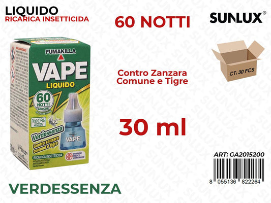 Vape Ricarica Liq. Verdessenza 60NOTTI 30ML