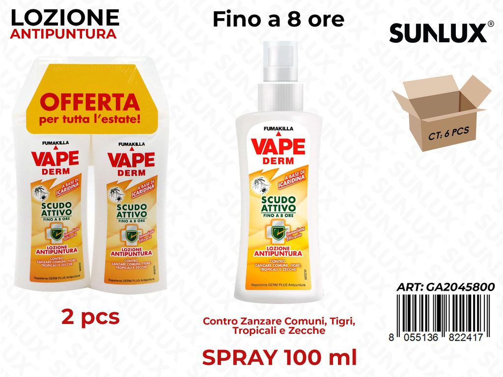 Vape Lozione Antipuntura Spray 100ML 2PCS