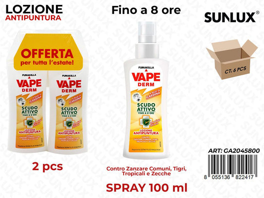 Vape Lozione Antipuntura Spray 100ML 2PCS