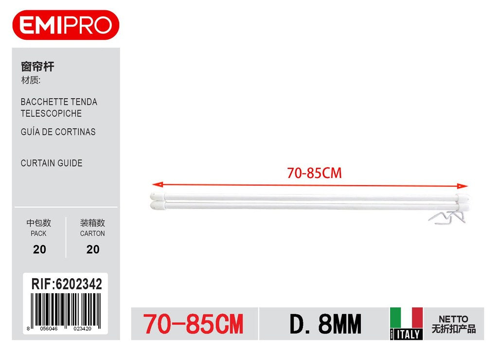 Bacchette Tenda Telescopiche D.8mm 70/85cm