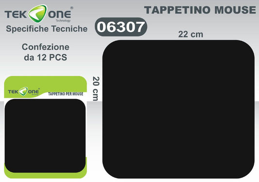 Tappetino Tinta Unita Black