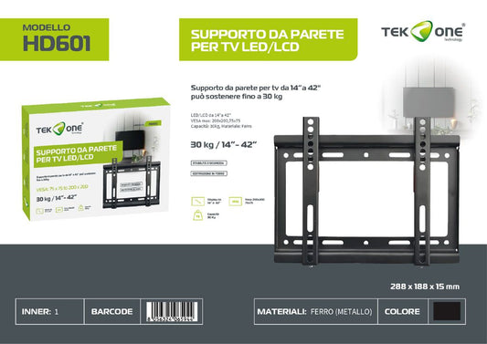 Supporto Da Parete Per Tv LED/LCD 14-42'' 30KG