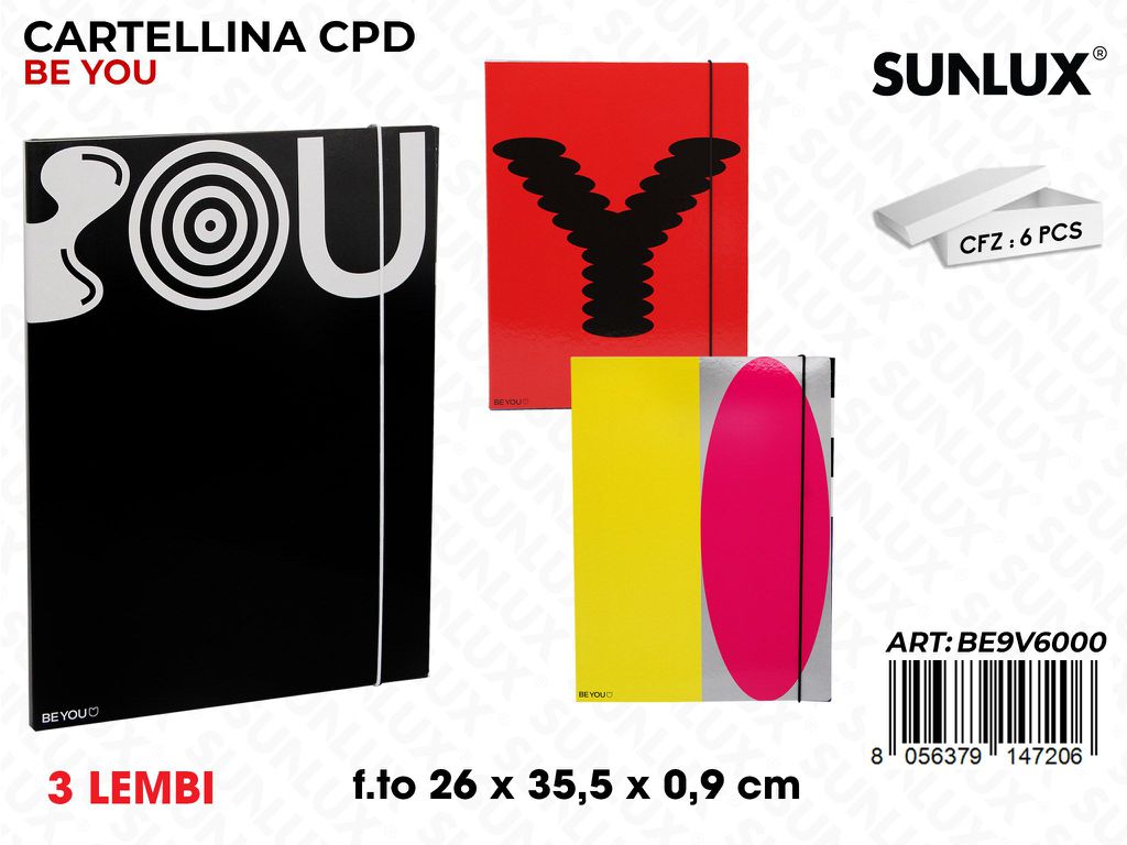 CARTELLINA BE YOU 3LEMBI CPD ASS. 26*35.5*0.9CM /PZ DA 6**
