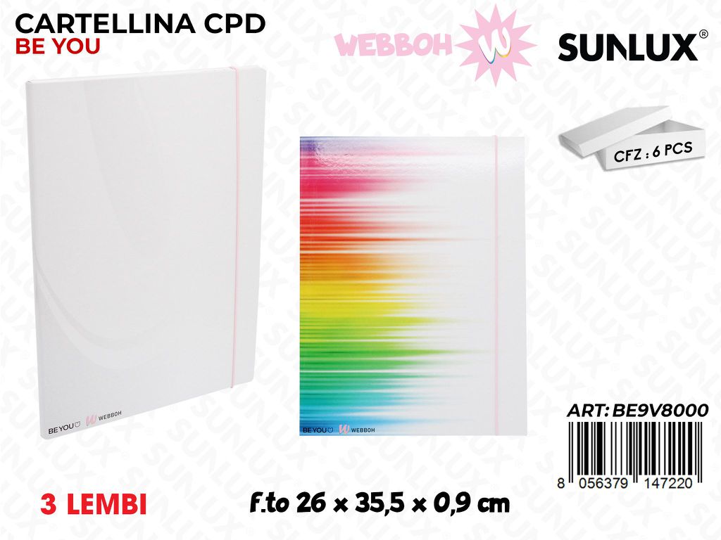 CARTELLINA BE YOU 3LEMBI CPD WEBBOH  26*35.5*0.9CM /PZ DA 6**