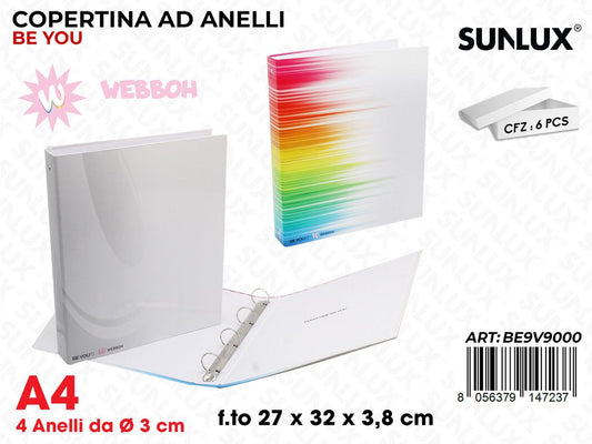 COPERTINA ANELLI BE YOU WEBBOH ASS. F.TO 27*32*3.8CM / PZ DA 6**