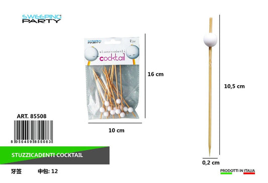 Stuzzicadenti 10 Cm 12Pz Perla Bianca