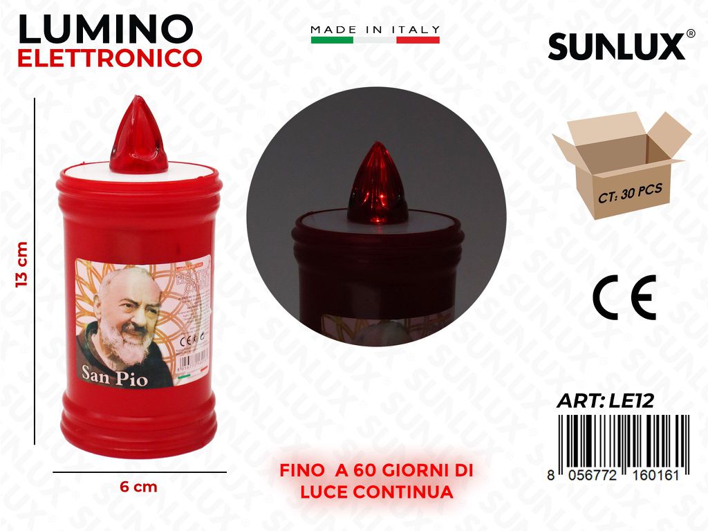 Lumino Elettrico Ass. Durata 60GG 6.5*13CM
