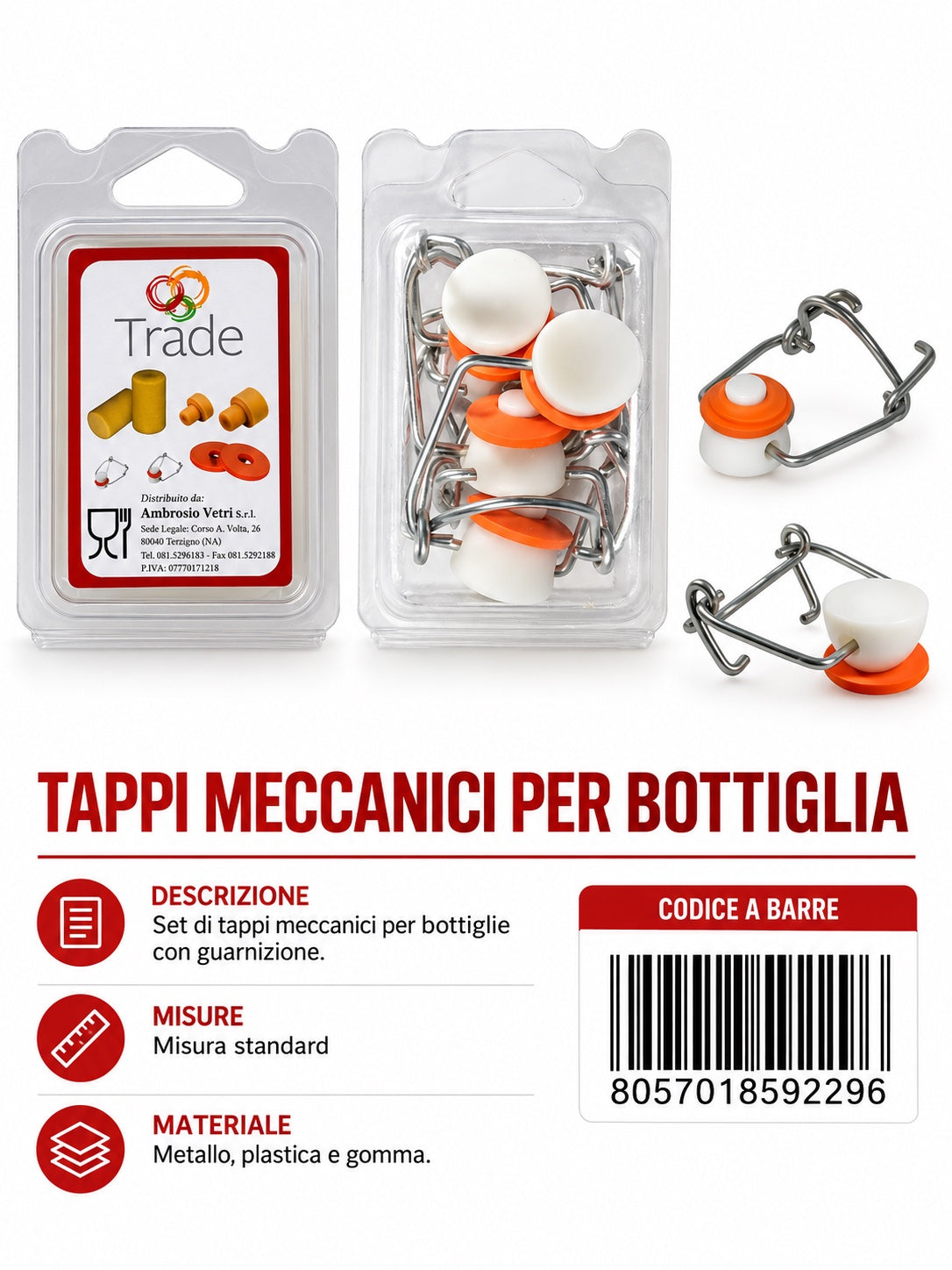 Av59229 Cf 4 Tappi Ermetici Passo 41 C/R
