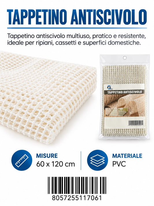 11706 E1 Tappeto Antiscivolo Bianco 60*120Cm 1/12 Ct 72