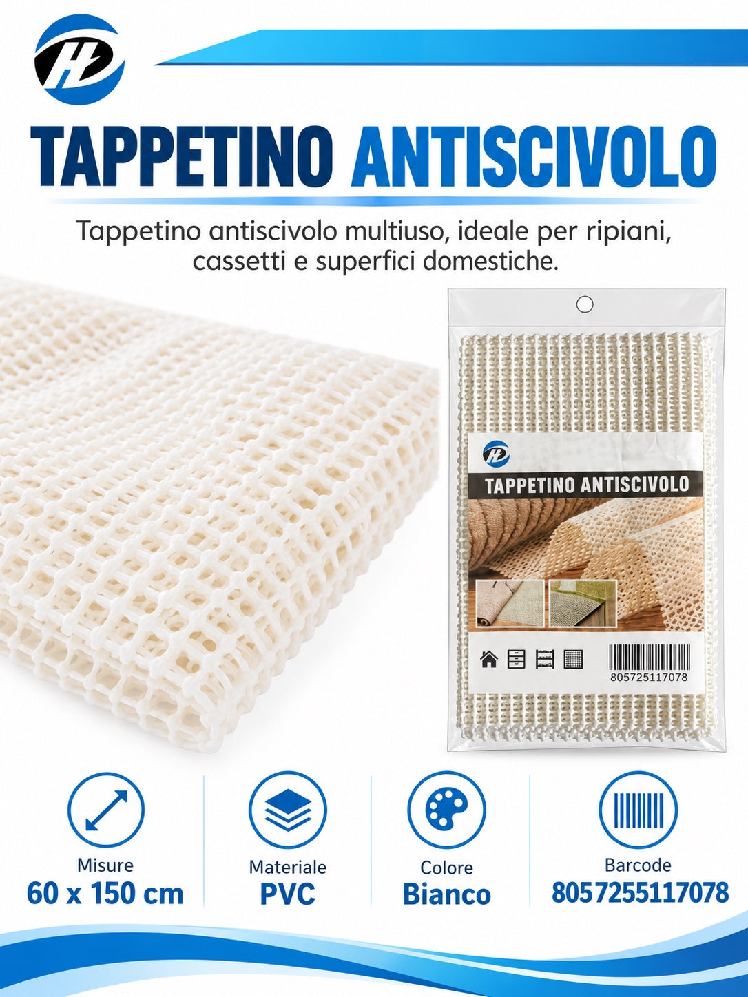 11707 Tappeto Antiscivolo 60X150Cm 1/6 Ct 72