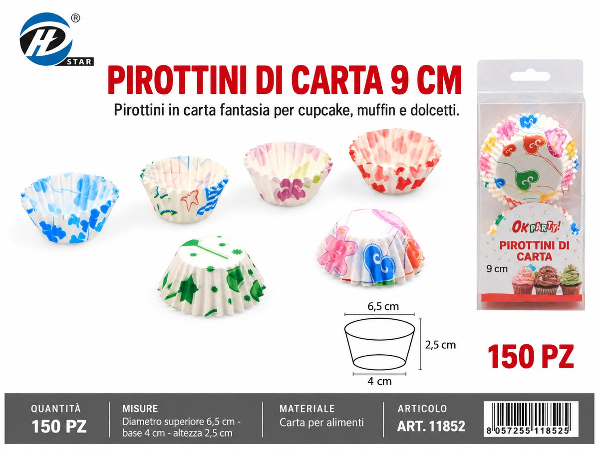 11852 Pirottini Di Carta Stp 9 Cm 1/12 Ct 144