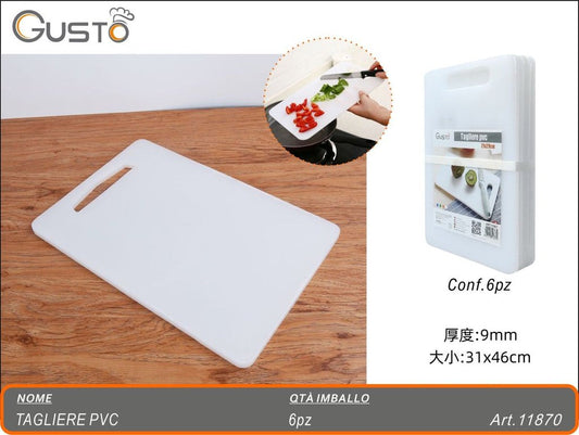 11870 Tagliere Pvc Bianco 31X46Cm Ct 36