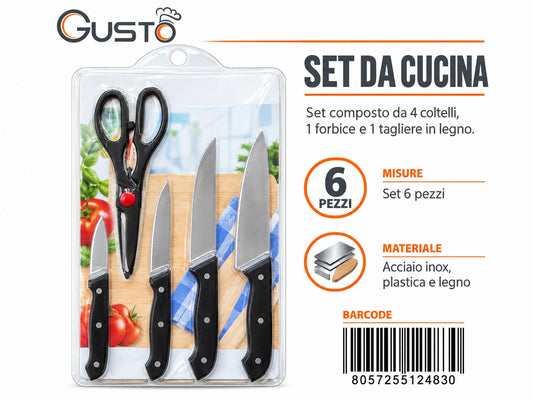 Set Coltello Da Cucina 6Pz Ct 24