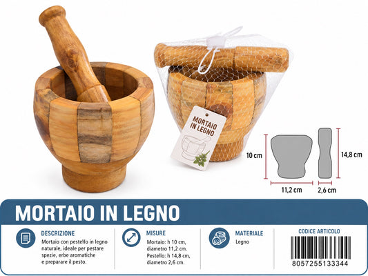 Mortaio In Legno Ct 48
