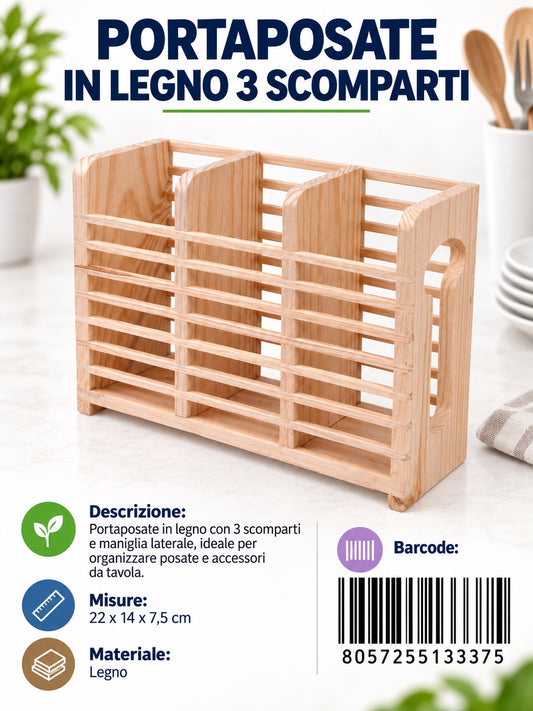 Portaposate In Legno 3P Ct 48