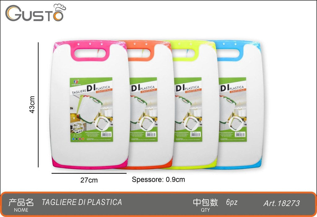 18273 Tagliere In Plastica 43X27X0.9Cm Ct 24