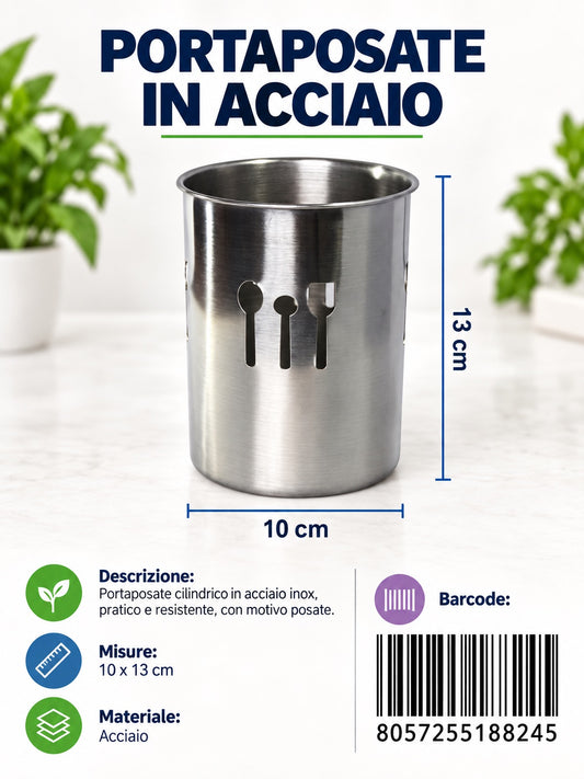 Portaposate In Acciaio 10X13Cm 1/6 Ct 60