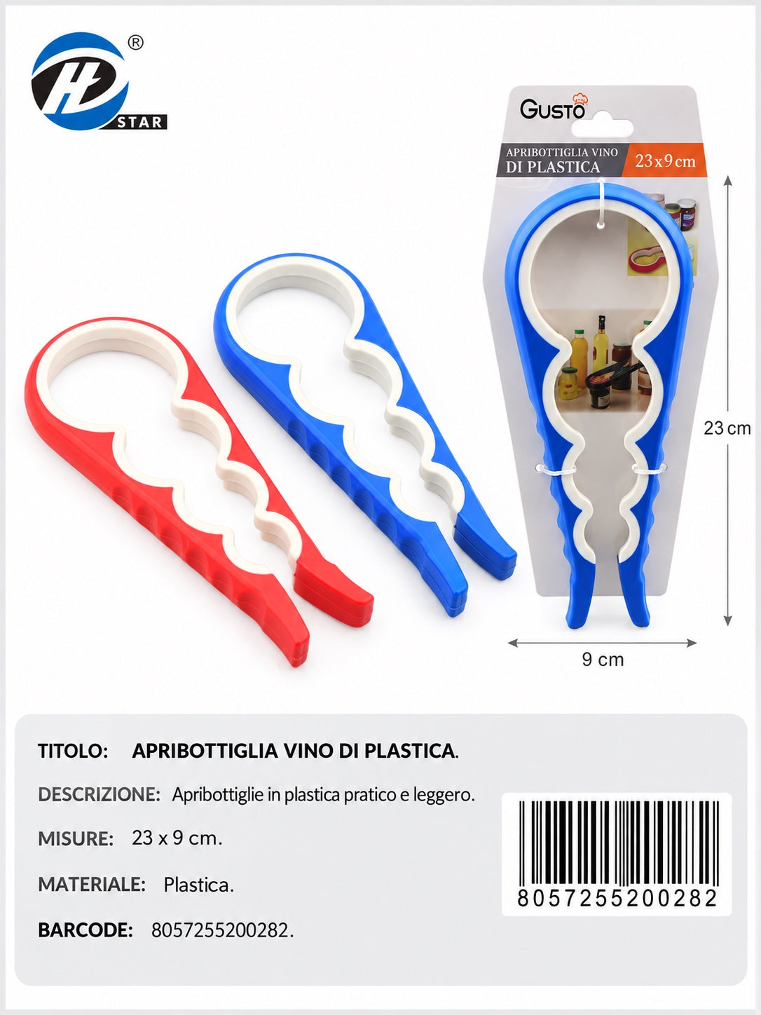 20028 Apribottiglia Pvc 1/12 Ct 120