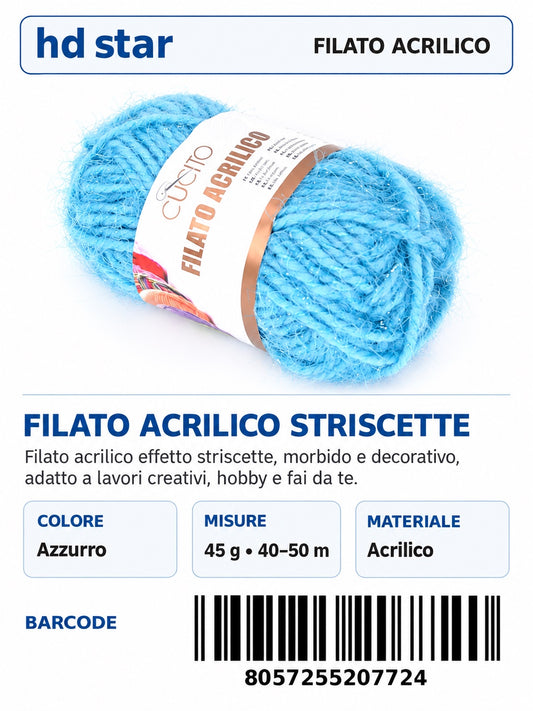 20772 Lana Acrilica Striscette 45G 1/10 Ct120 45 （606 ）