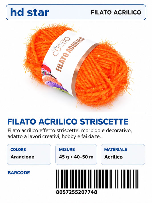 20774 Lana Acrilica Striscette 45G 1/10 Ct120 45 （611 ）