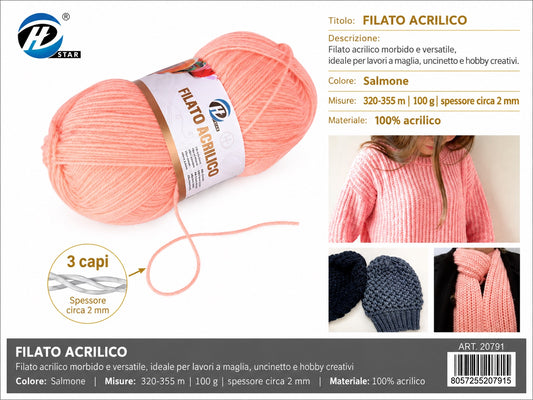 20791 Lana Acrilica 100G 225Mt 1/6 Ct72 812# （130 ）