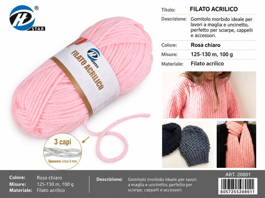 20801 Lana Acrilica 100G 125Mt 1/6 Ct72 848# （539 ）