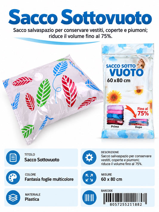 21188 Sacco Sottovuoto 60*80Cm 1/12 Ct 144