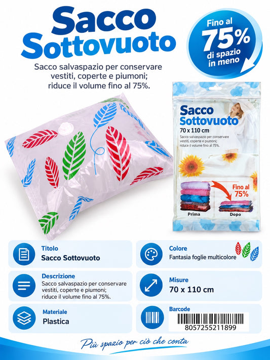 21189 Sacco Sottovuoto 70*110Cm 1/12 Ct 144