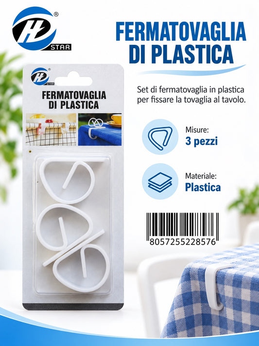Fermatovaglia Di Plastica 3Pz 1/24 Ct 144